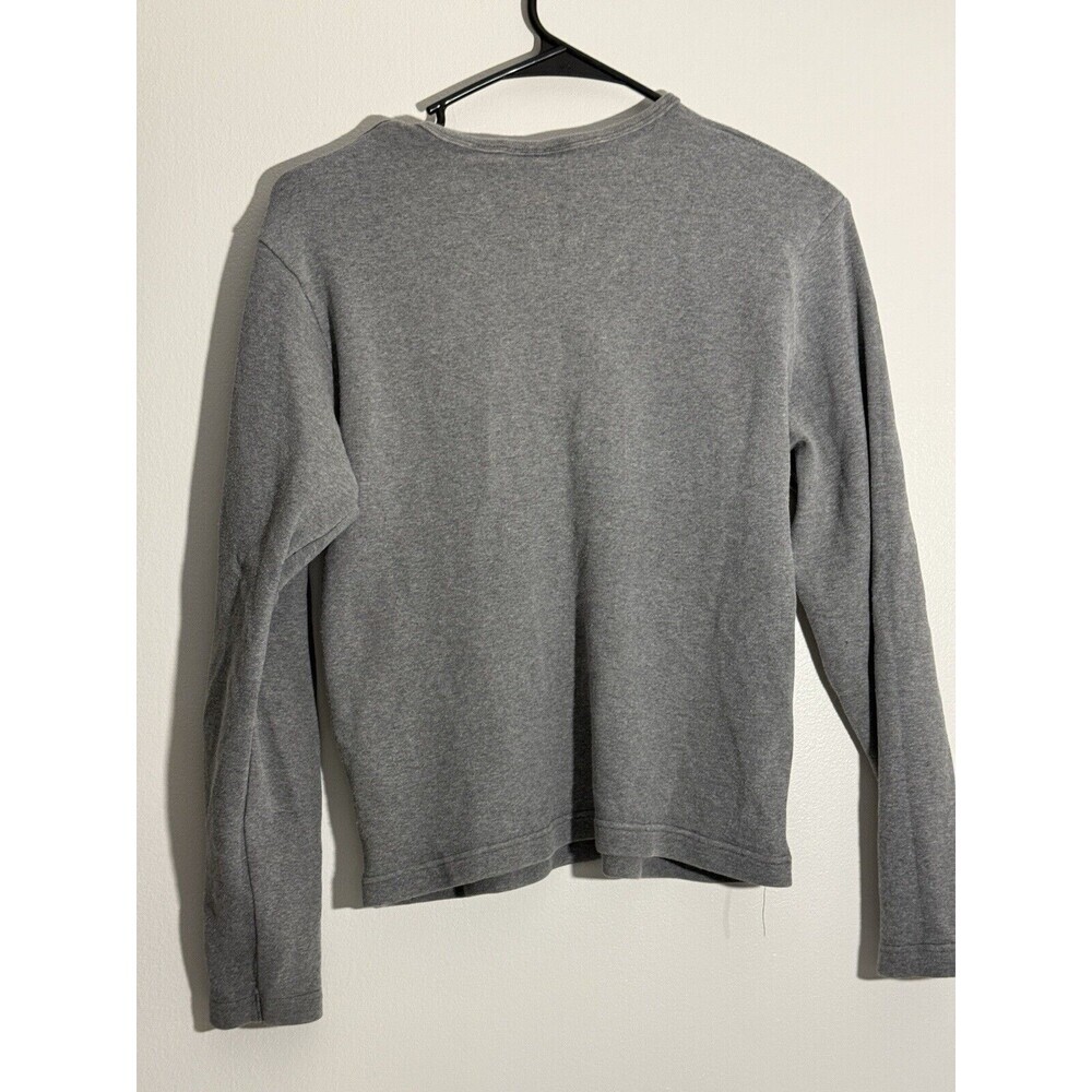 Vintage Womens North Crest 100% Cotton V-neck Sweater Sz L 14-16 Grey - Picture 3 of 4
